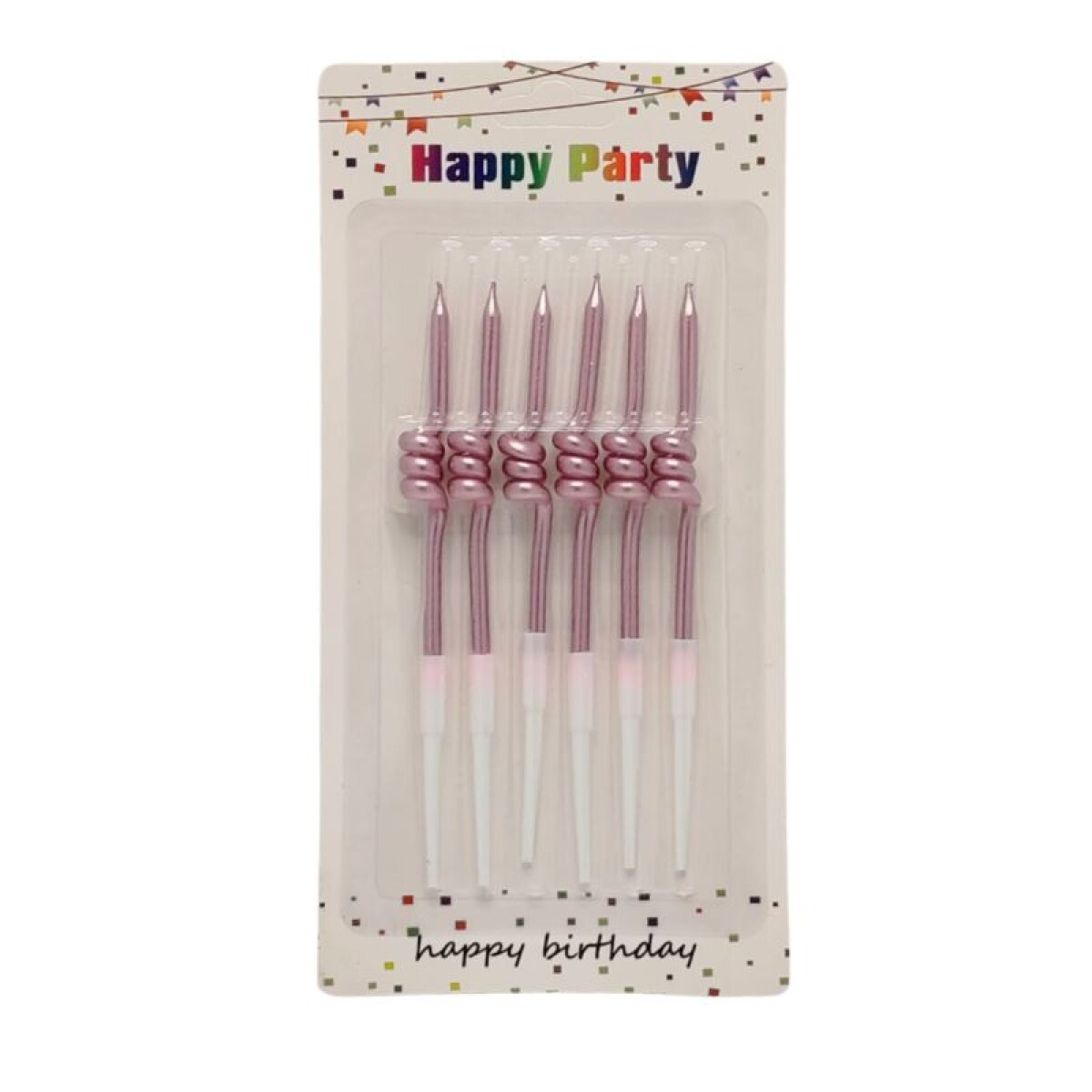 Vela con Rulo x6 Und - Rosa Oro 