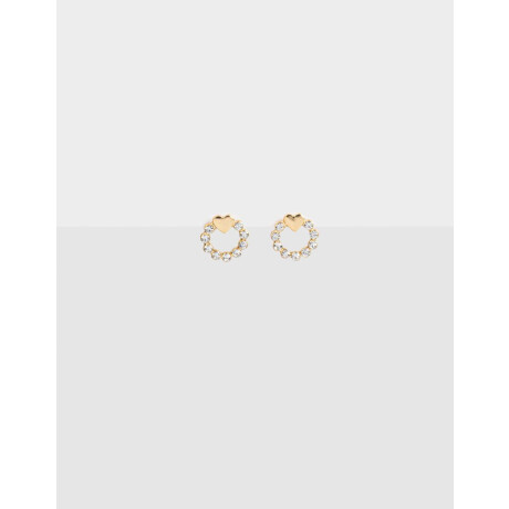 Aros Pasantes Con Strass Dorado