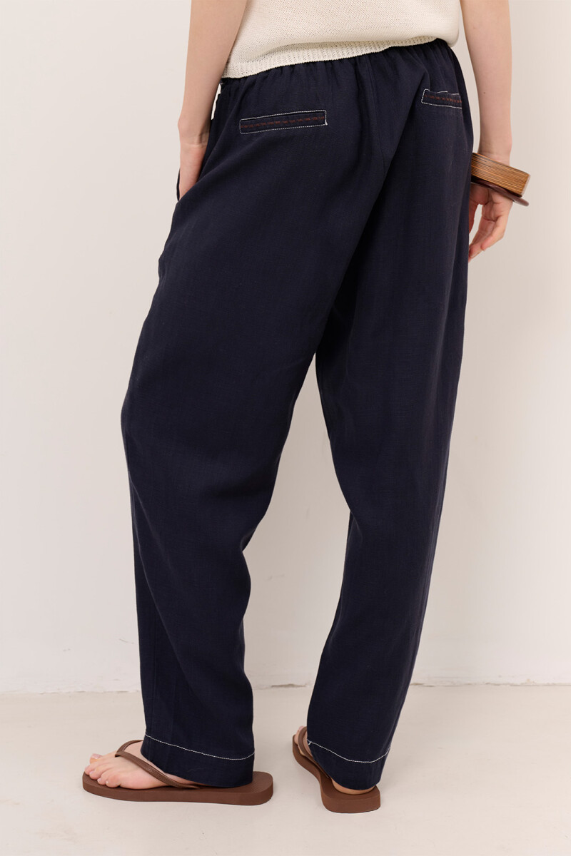 PANTALON LINO NET AZUL