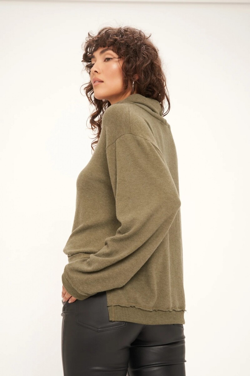 BEYOND HEATHERED COZY TUNIC Verde