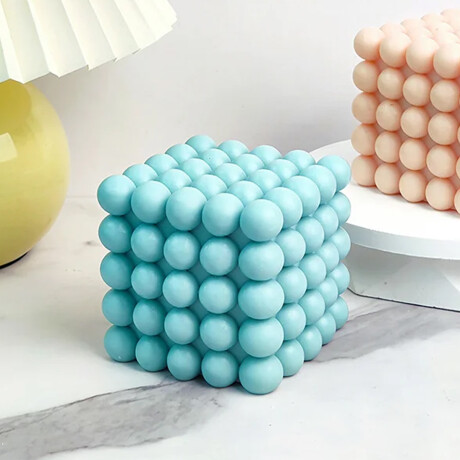 Vela burbuja cuadrada 5x5 Celeste