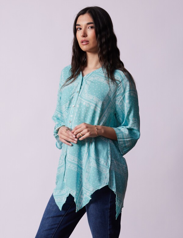 Blusa Picos VERDE AGUA