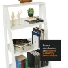 Estantería biblioteca multiuso Lumax escalera para Libros 4 Repisas Blanco