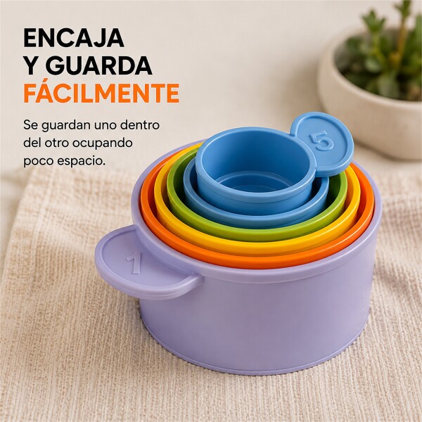 Juego Didáctico Top Bright de Vasos Apilables 6 Piezas NARANJA