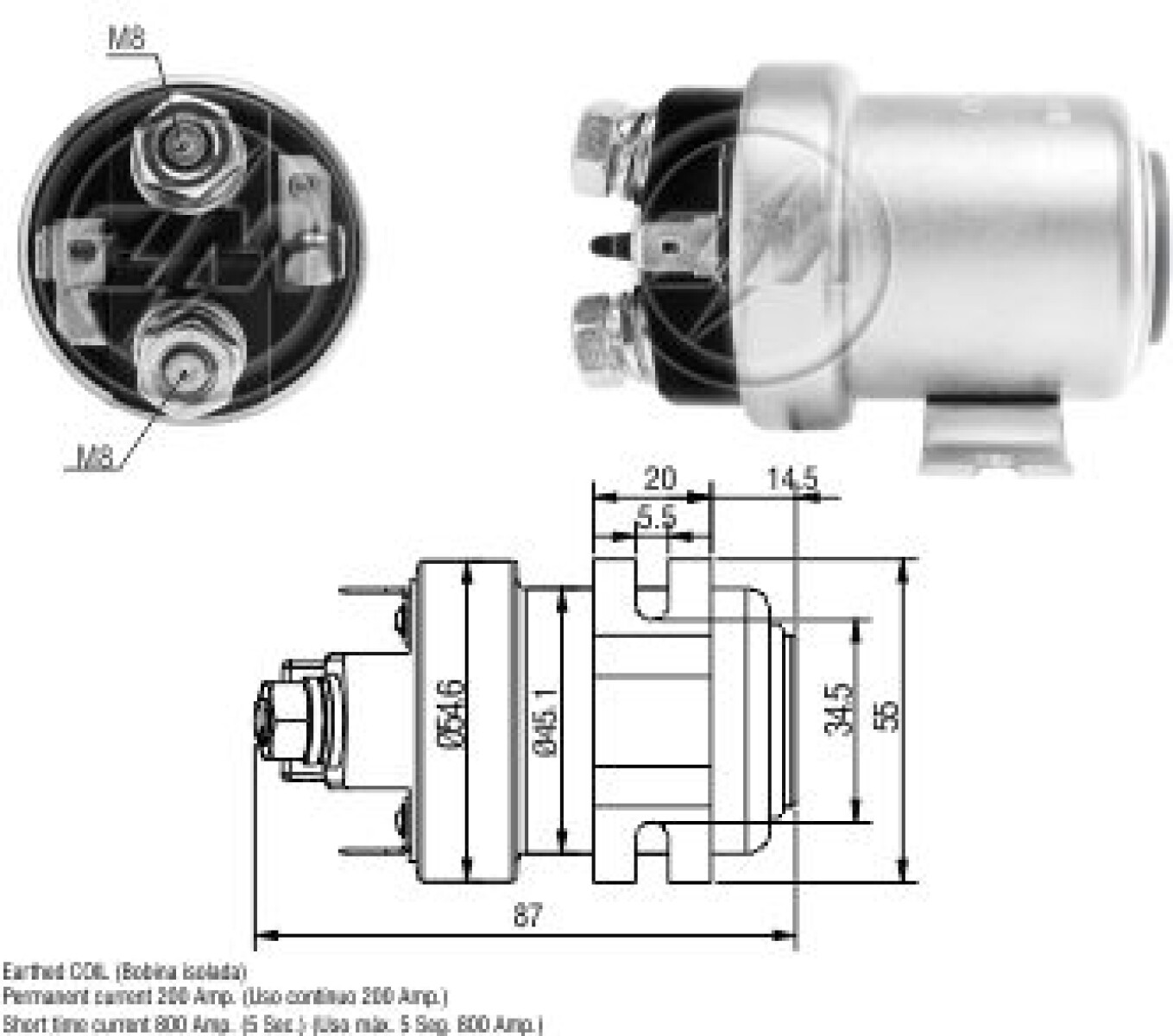 AUTOMATICO DE ARRANQUE - AUXILIAR 12V REFORZADO = IK 171 ZM 