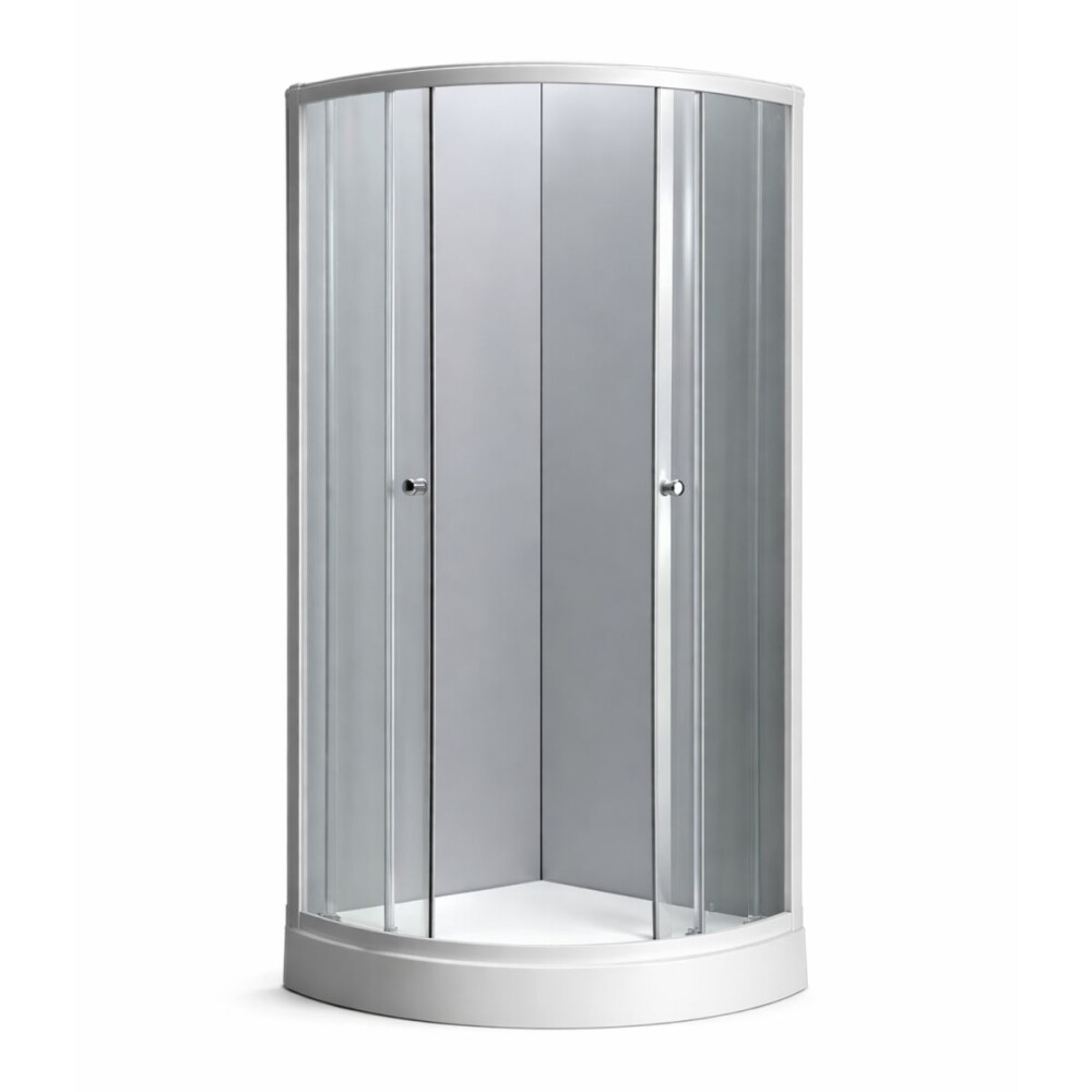 Cabina de ducha curva 90x90x180 cm sin piso Cabina De Ducha Curva 90x90x180 Cm Sin Piso