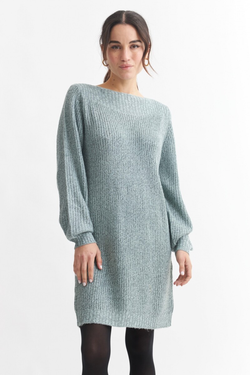 Vestido m/l tejido VERDE MENTA