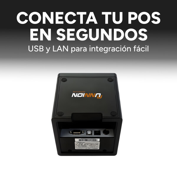 Impresora Térmica Unnion Facturacion Usb + Lan Papel 80mm Color Negro