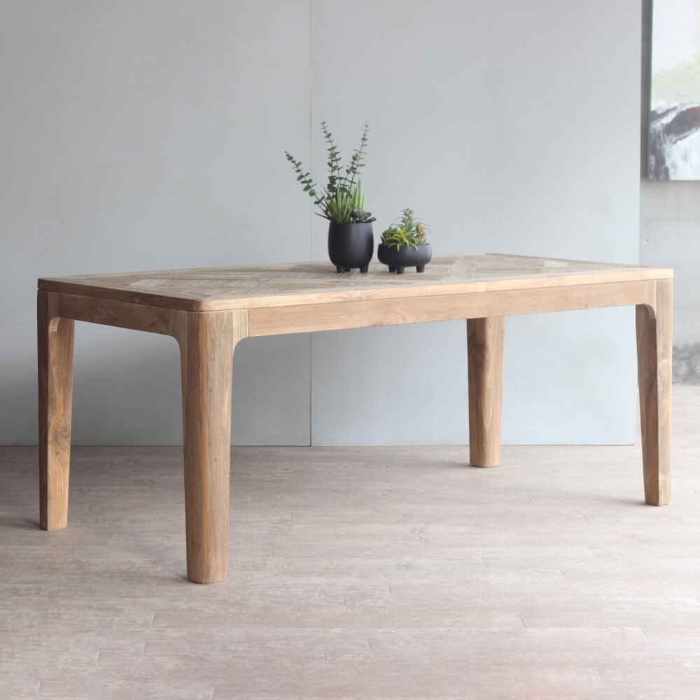 MESA DE COMEDOR MADERA NATURAL-BEIGE RENÉ