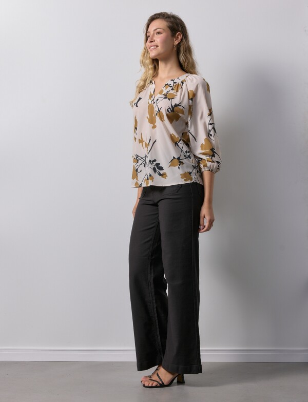 Blusa Gasa BEIGE/MULTI
