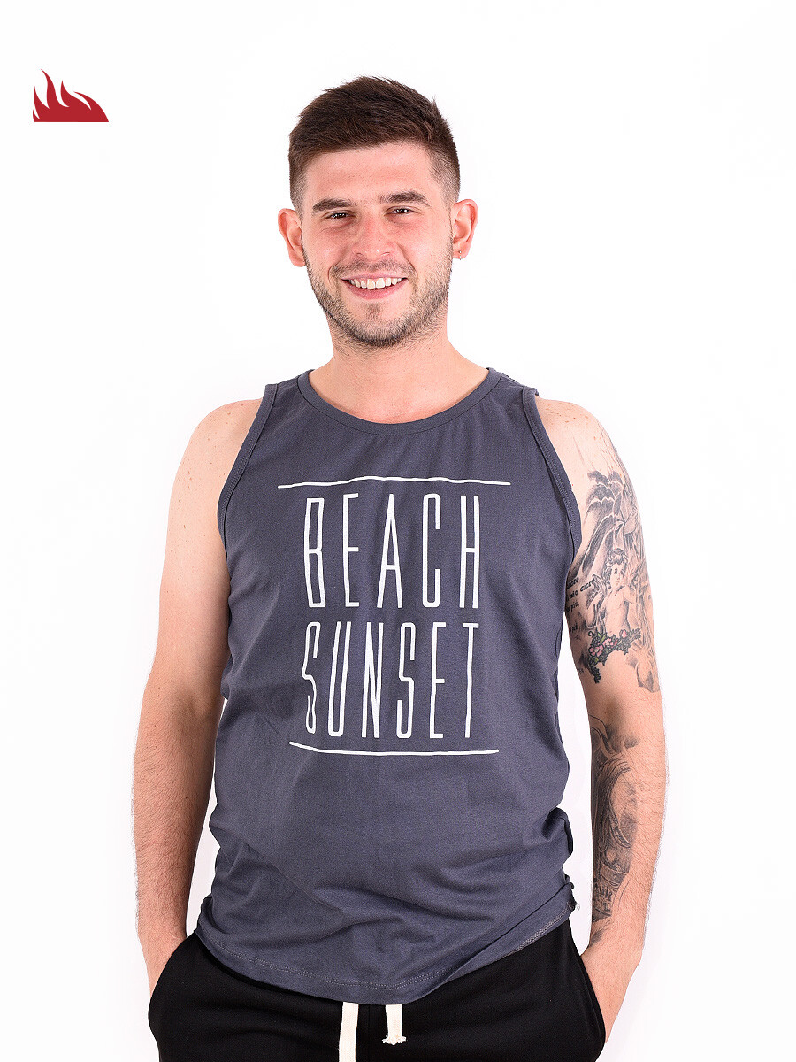 MUSCULOSA SUNSET - GRIS OSCURO 