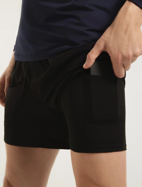 SHORT DEPORTIVO EASY CARE TIPO RUNNER NEGRO