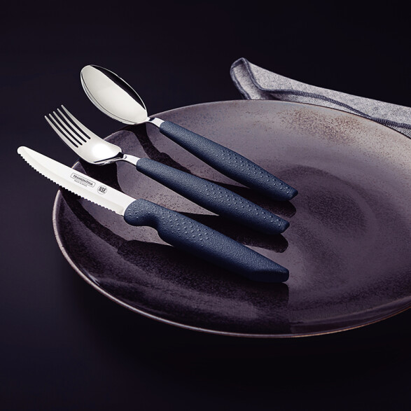 Juego de cubiertos inox. c/estuche gris "Forall" -TRAMONTINA TN9766
