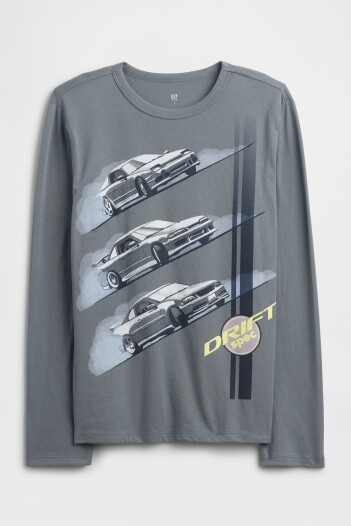 Remera Gráfico Niño Grey Slate
