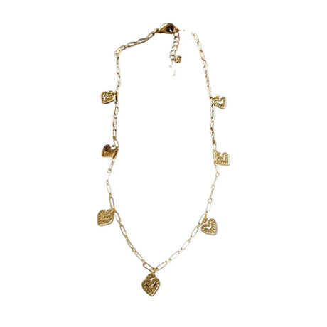 Collar Lonely Hearts 40CM + 5 cm de Alargue Bañado en Oro 24K 001