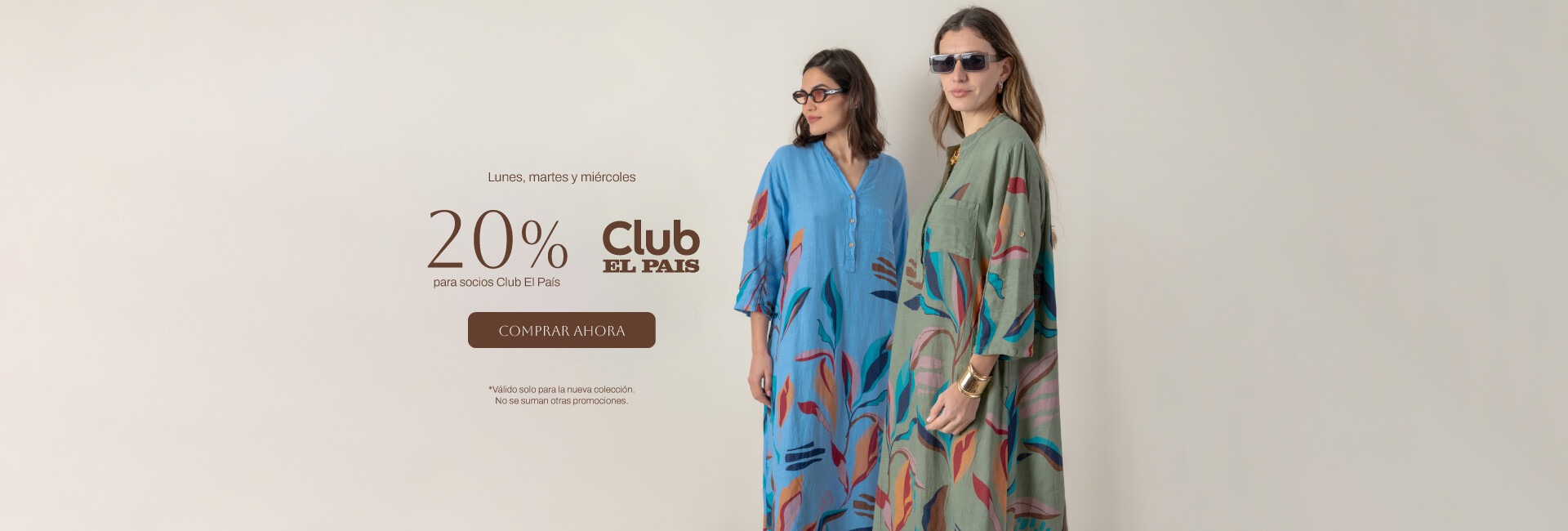 20 % DTO. CON CLUB EL PAIS, LUNES MARTES Y MIERCOLES