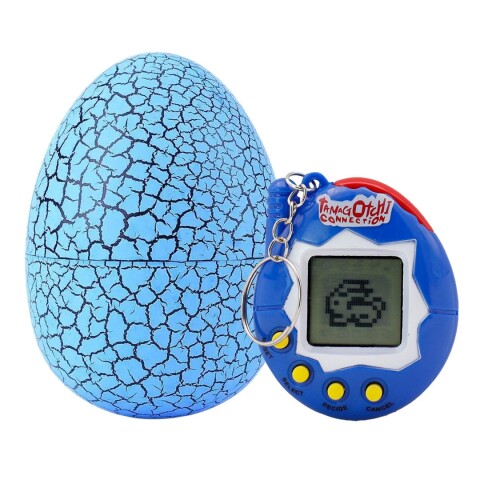 Juego de Mascota Virtual con Huevo y Consola Llavero Azul 1