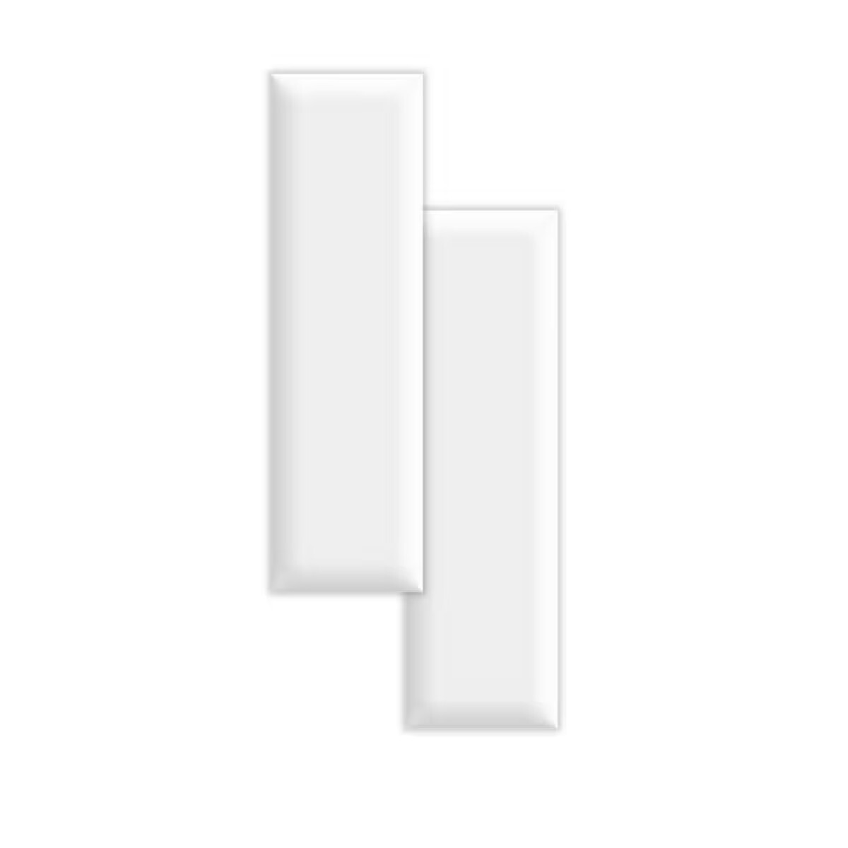 Cerámica De Pared Brick Blanco 7,5x25 Cm Brillante 