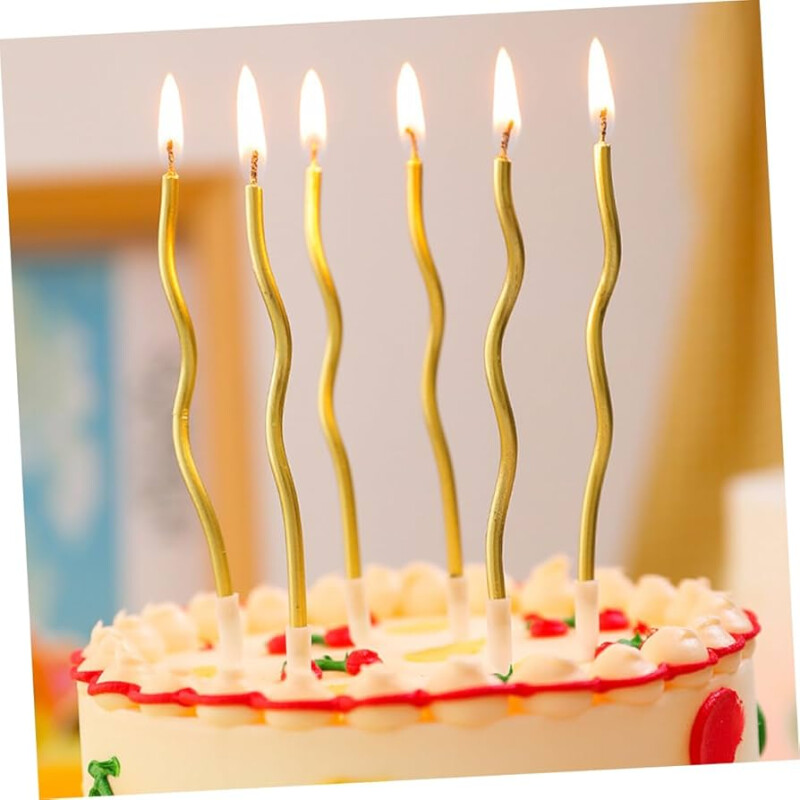 Vela Torneada Metalizada Dorada