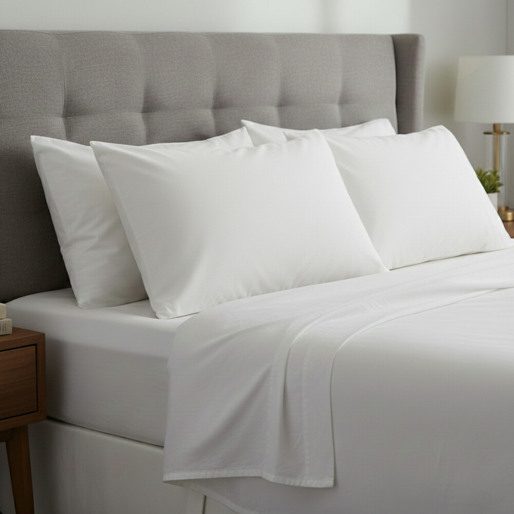 Funda de Almohada 200 Hilos - 100% Algodón - Pilar Blanco