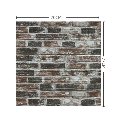Set 12 Revestimiento 70x77 3D Piedra Adhesivo Pared Gris
