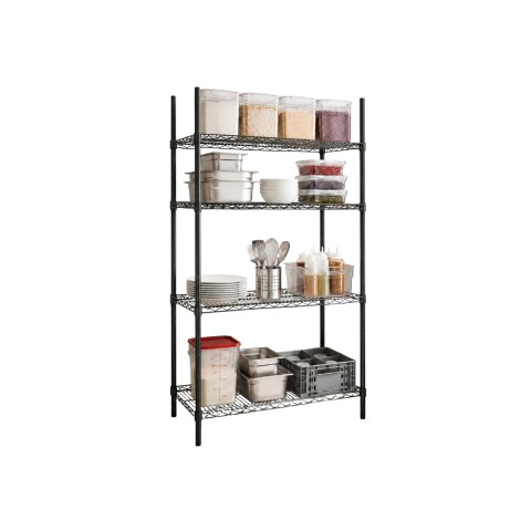 Estanteria de 4 Estantes de Metal 91 x 46 x 180 cm Estanteria de 4 Estantes de Metal 91 x 46 x 180 cm
