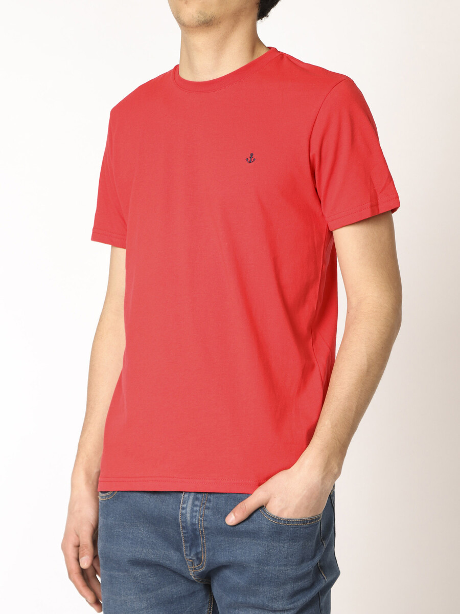T-shirt Cuello A La Base Navigator - Rojo 