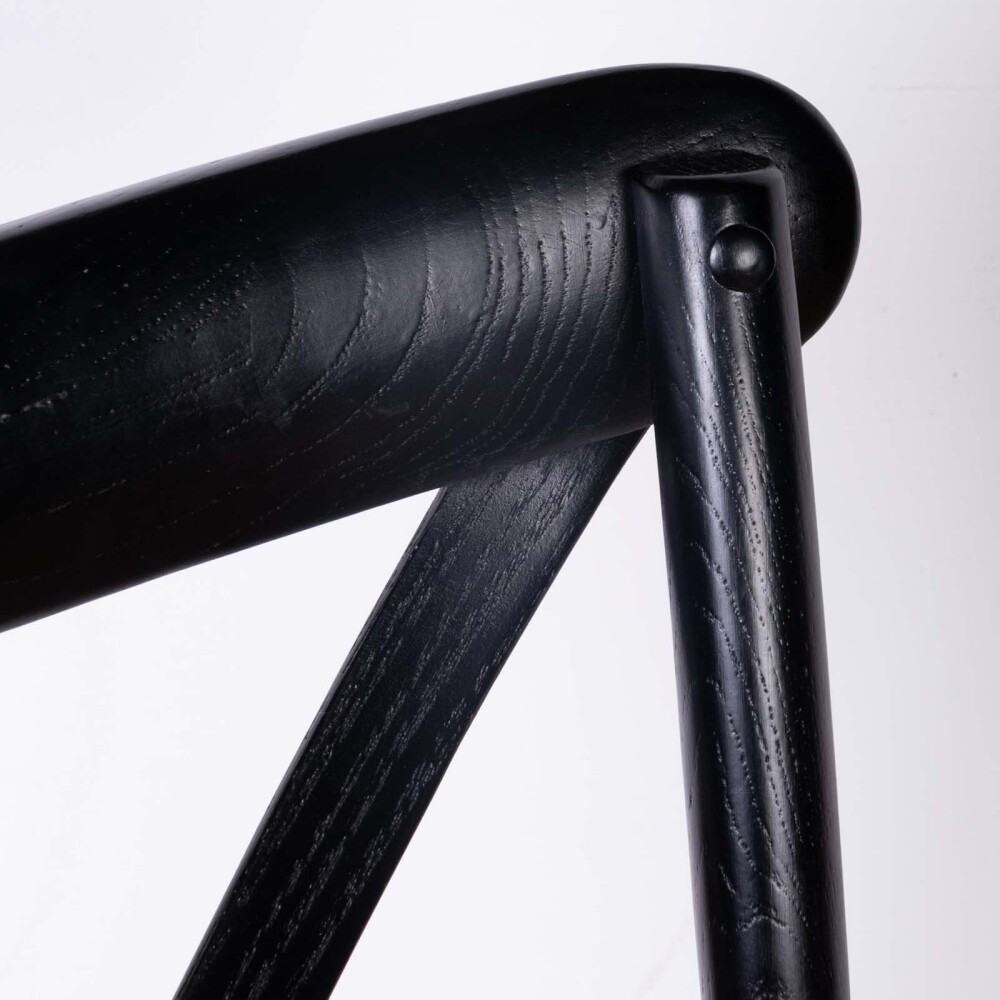 SILLA DE COMEDOR MADERA NEGRO CRUCETA
