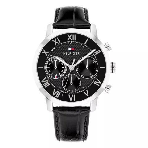 Reloj Tommy Hilfiger 1710725 para hombre con correa de cuero Negro