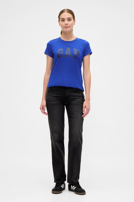 Remera Logo Gap Manga Corta Mujer Royal Gem