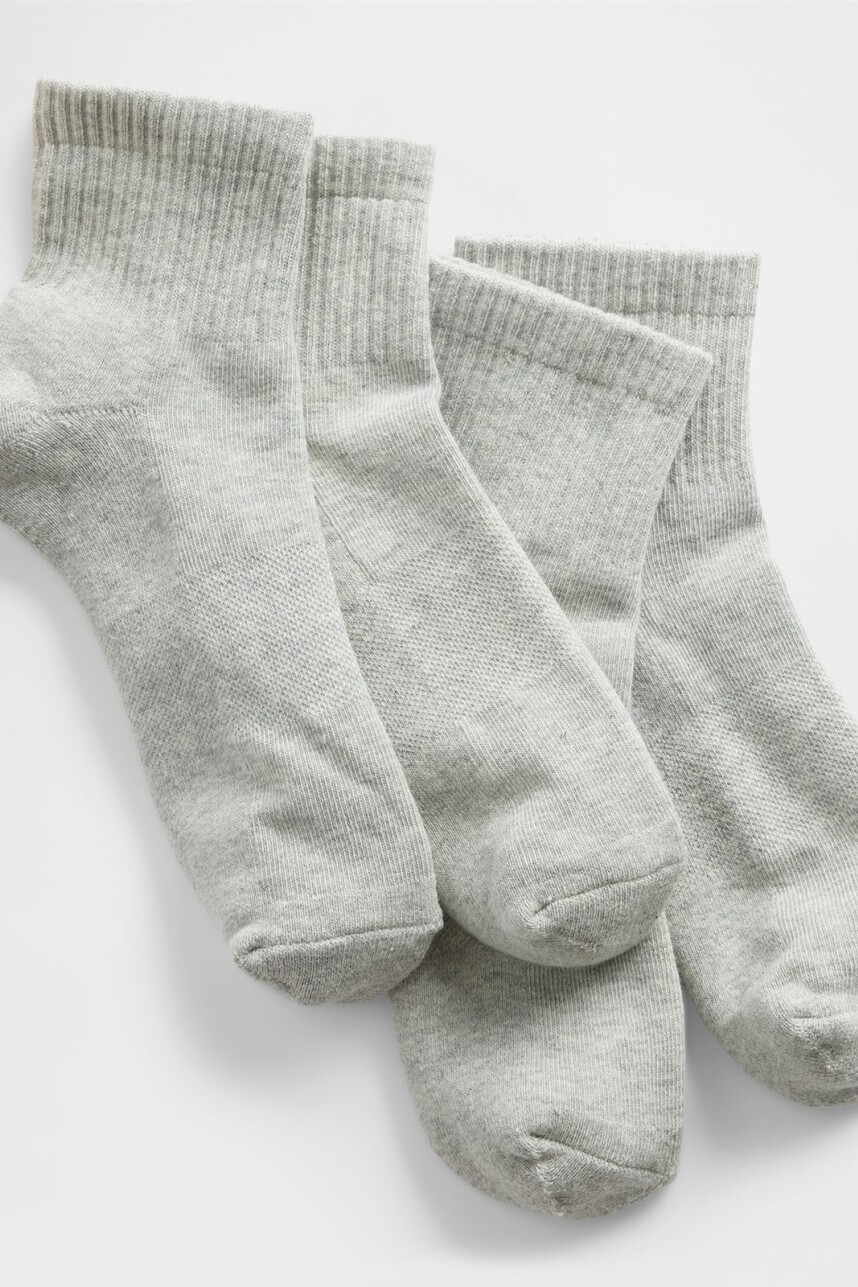 Medias Pack X 2 Mujer Light Heather Grey