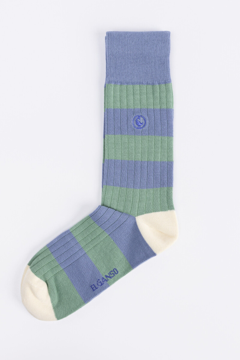 Medias Rayas Verde Azul