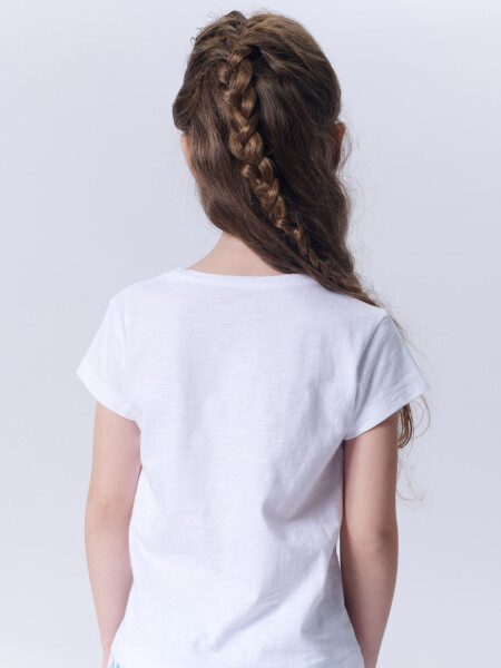Remera manga corta slub estampa Langostas Blanca