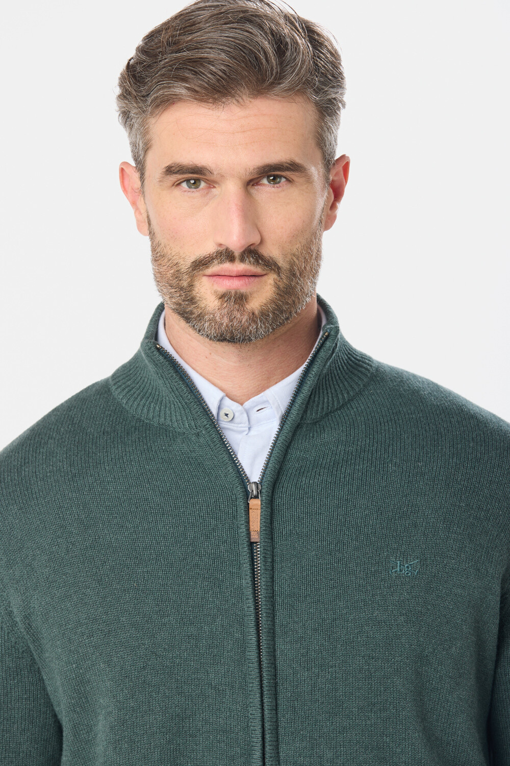 CAMPERA TEJIDA DE ALGODON Verde