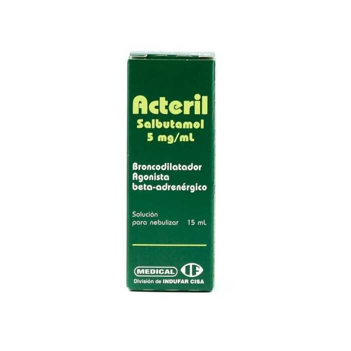 ACTERIL SOL.P/ NEBULIZAR FRASCO X 15 ML. única