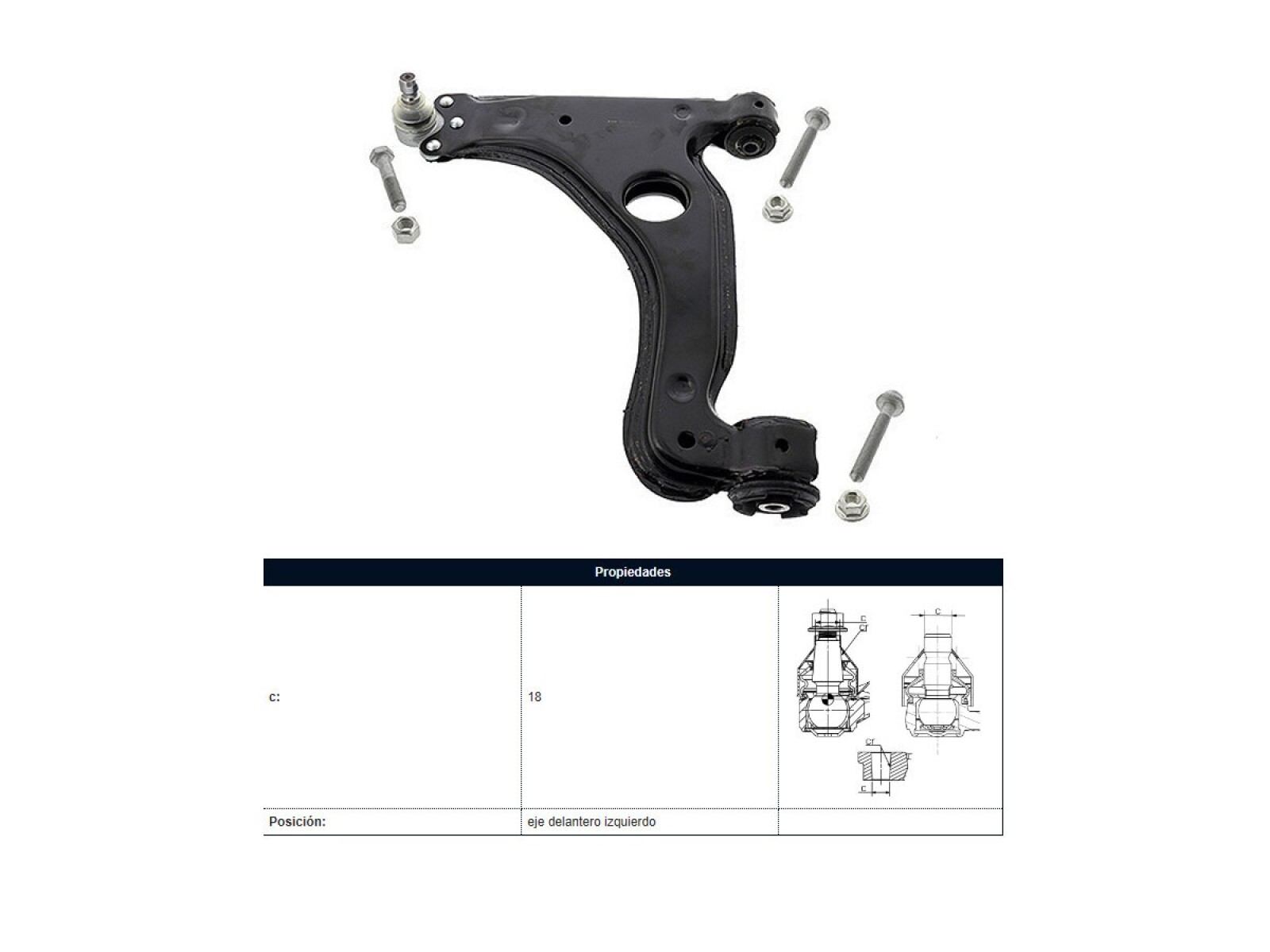 Parilla De Suspension Delantera Chev Astra 99-16 Izq 