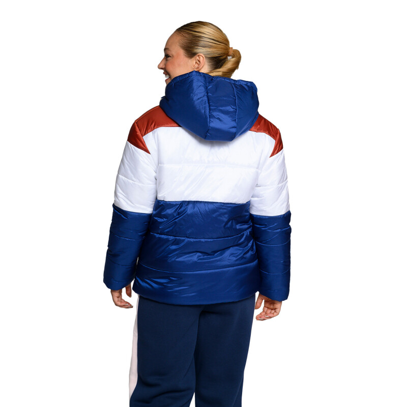 Campera de Mujer Umbro Nacional Puffer Azul Marino - Blanco - Rojo