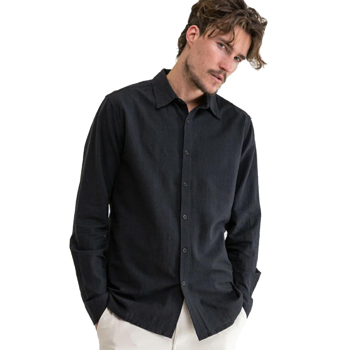 Camisa Rhythm Classic Linen Negro 