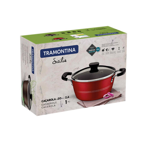 Cacerola con tapa Ø 20cm. - 2.4 lt. "SICILIA" -TRAMONTINA TR6130