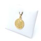 Medalla en oro 18k amarillo con imagen religiosa. Diámetro 14mm Medalla en oro 18k amarillo con imagen religiosa. Diámetro 14mm