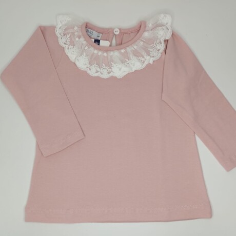 Remera nena cuello puntilla Remera nena cuello puntilla