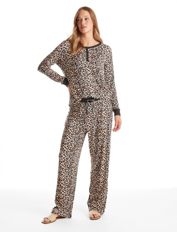 Pijama Con Pantalon MULTI/NEGRO