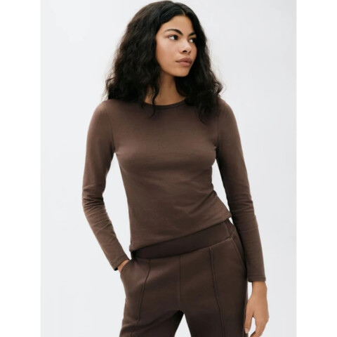 BLUSA ML FEM MARROM ESCURO