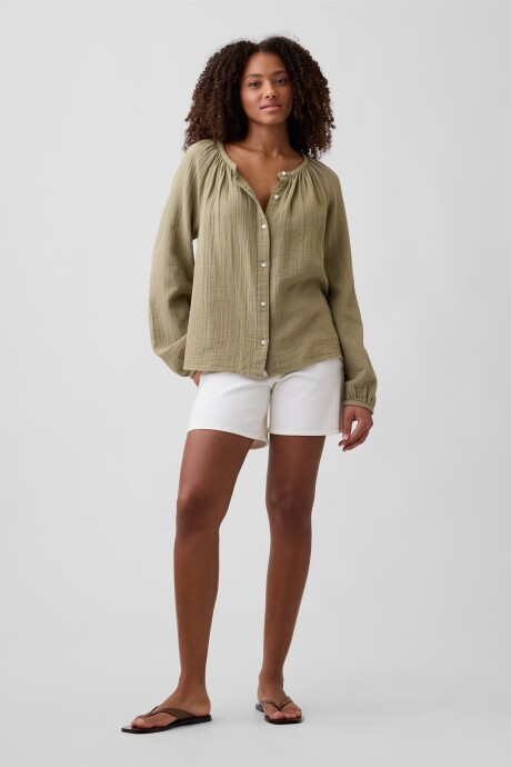 Camisa Muselina Mujer Light Avocado
