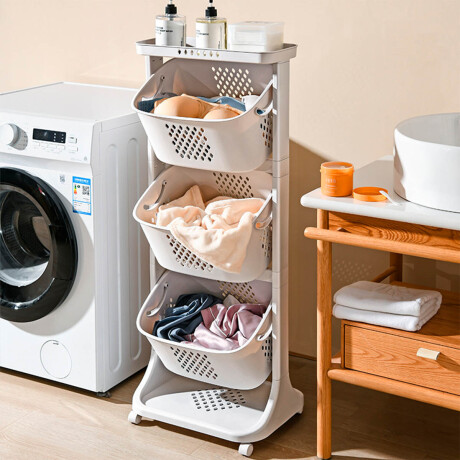Organizador Estante Móvil Carrito Cocina Juguetes Blanco