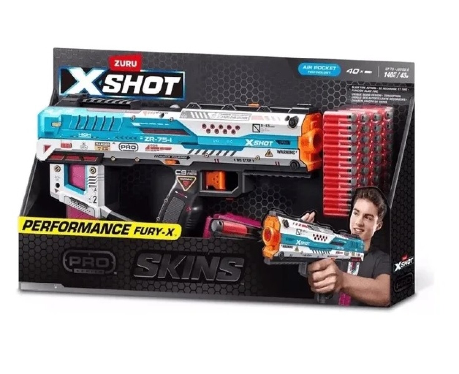 Pistola X Shot Performance Fury-x - Zuru Multicolor 