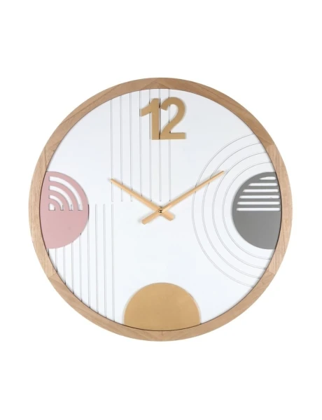 RELOJ DE PARED MDF 60X60X4 CM CIRCULOS Y LINEAS RELOJ DE PARED MDF 60X60X4 CM CIRCULOS Y LINEAS