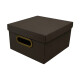 Caja Organizadora Lino P 25cm x25cm x15cm MARRON