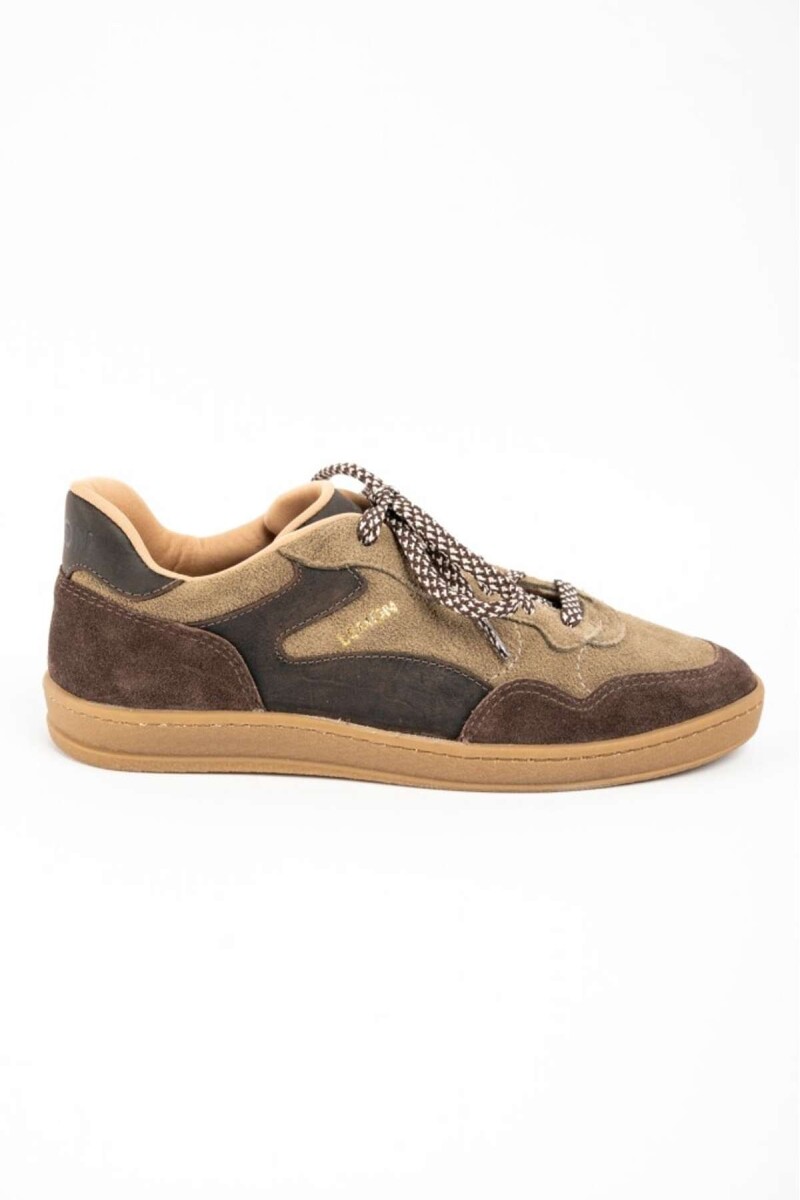 Zapatilla Cuero Combinada - Vison 