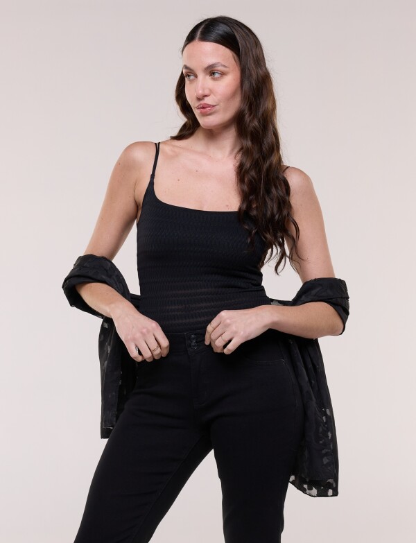 Pashmina Noche Con Efecto Transparencia Y Motivos NEGRO